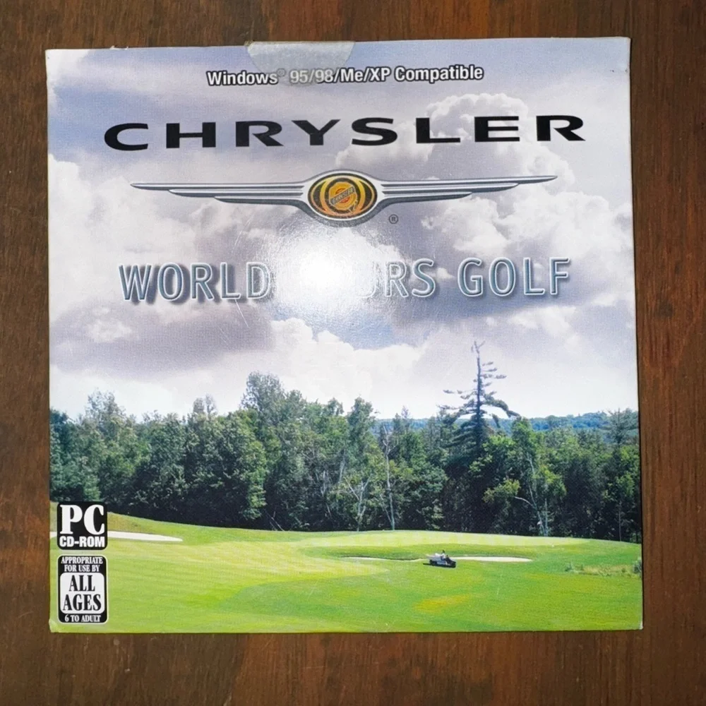 Chrysler World Tours Golf PC Windows 95/98/ME/XP RAREST VERSION BRAND NEW!!